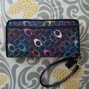 Coach Peyton Zip Around Wrist Wallet